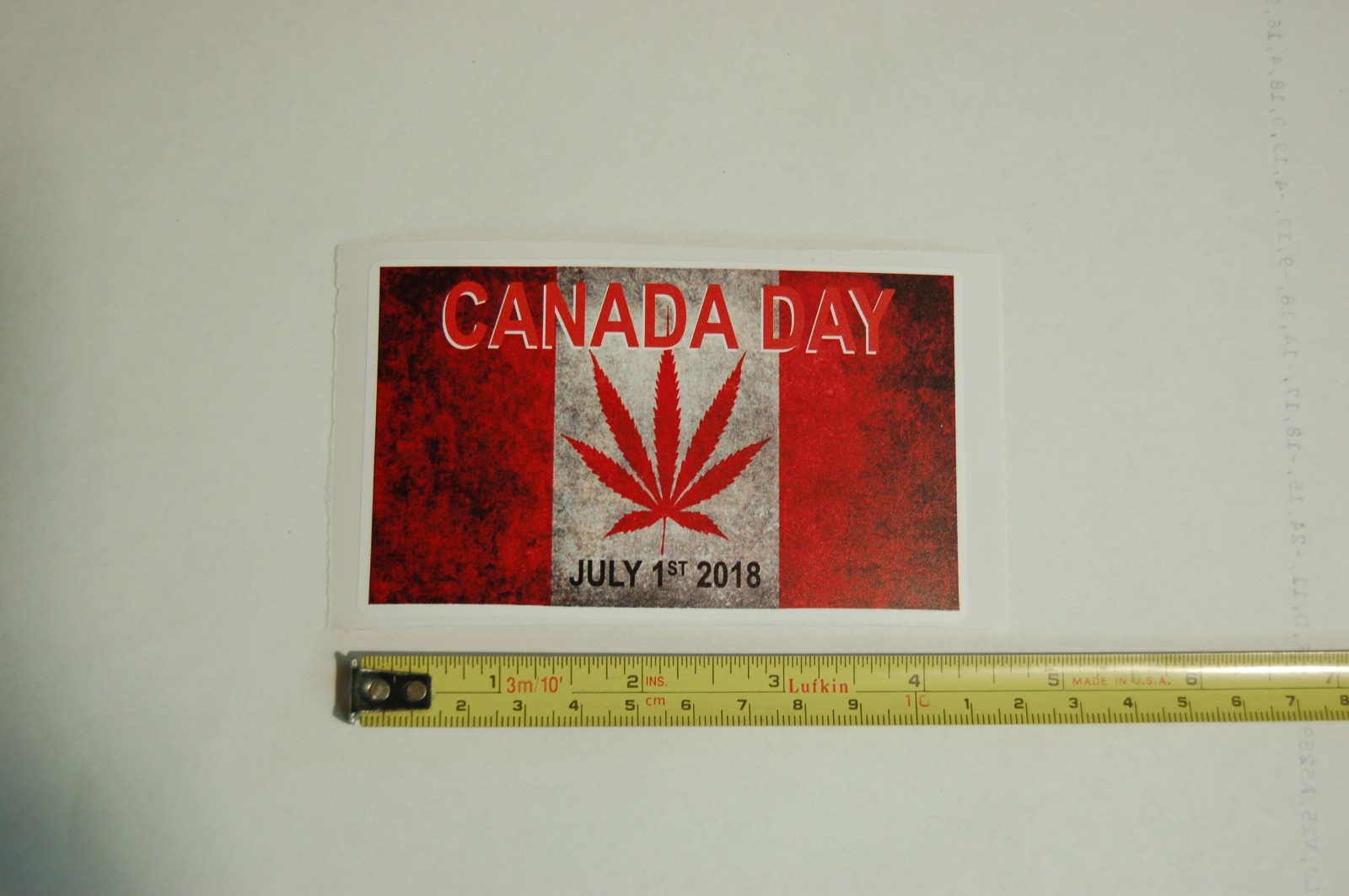 Canada Weed Cannabis Pot Flag CANADA DAY LEGAL car bumper sticker PACK SIZES