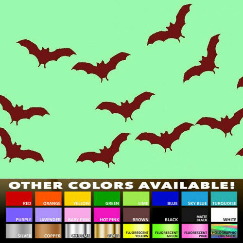 3.9" X 2" Flying Bats Home Office Wall Bathroom Window Vinyl Decal Sticker Decor