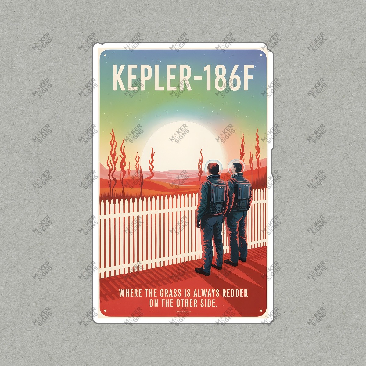 Kepler 186f Space Exploration Art Sign Surreal Landscape with #7858