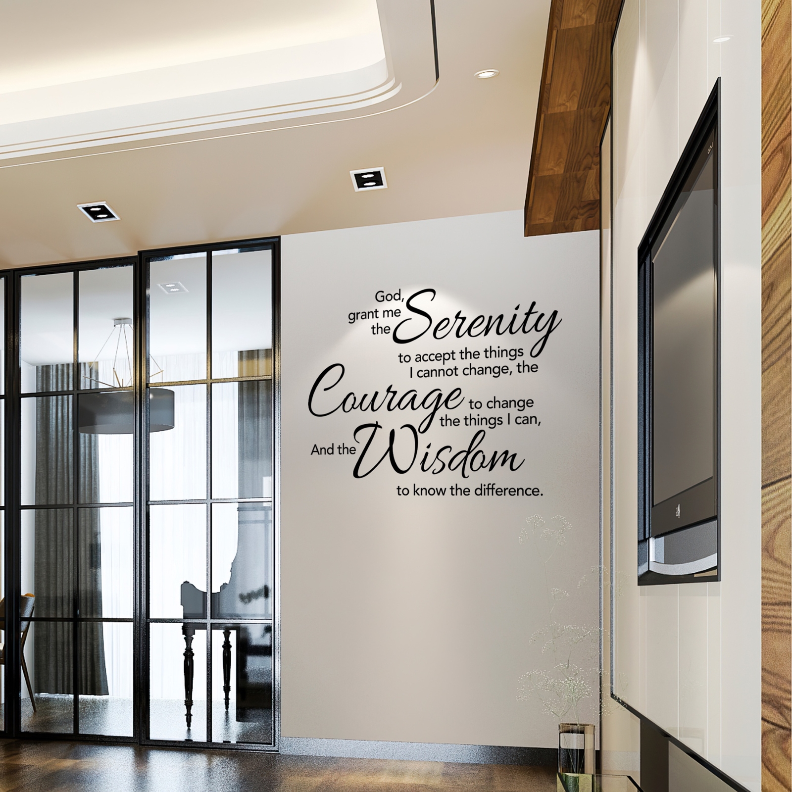 Serenity Prayer Wall Decal Sticker. Bible Verse Dining Room Wall Quote. #6789