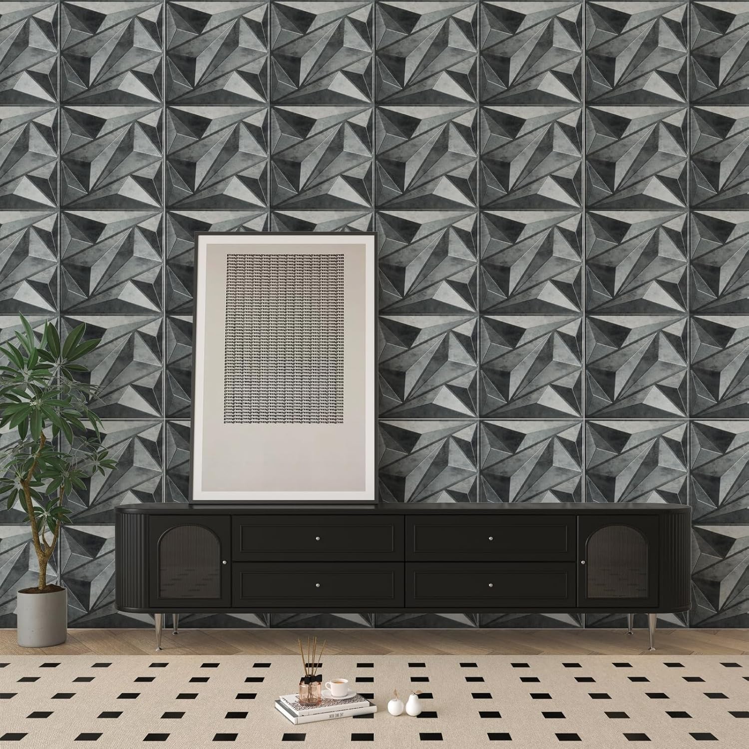 PVC 3D Textured Wall Panels – 33 Pack, Cover 32 Sq.Ft. Patina Bronze