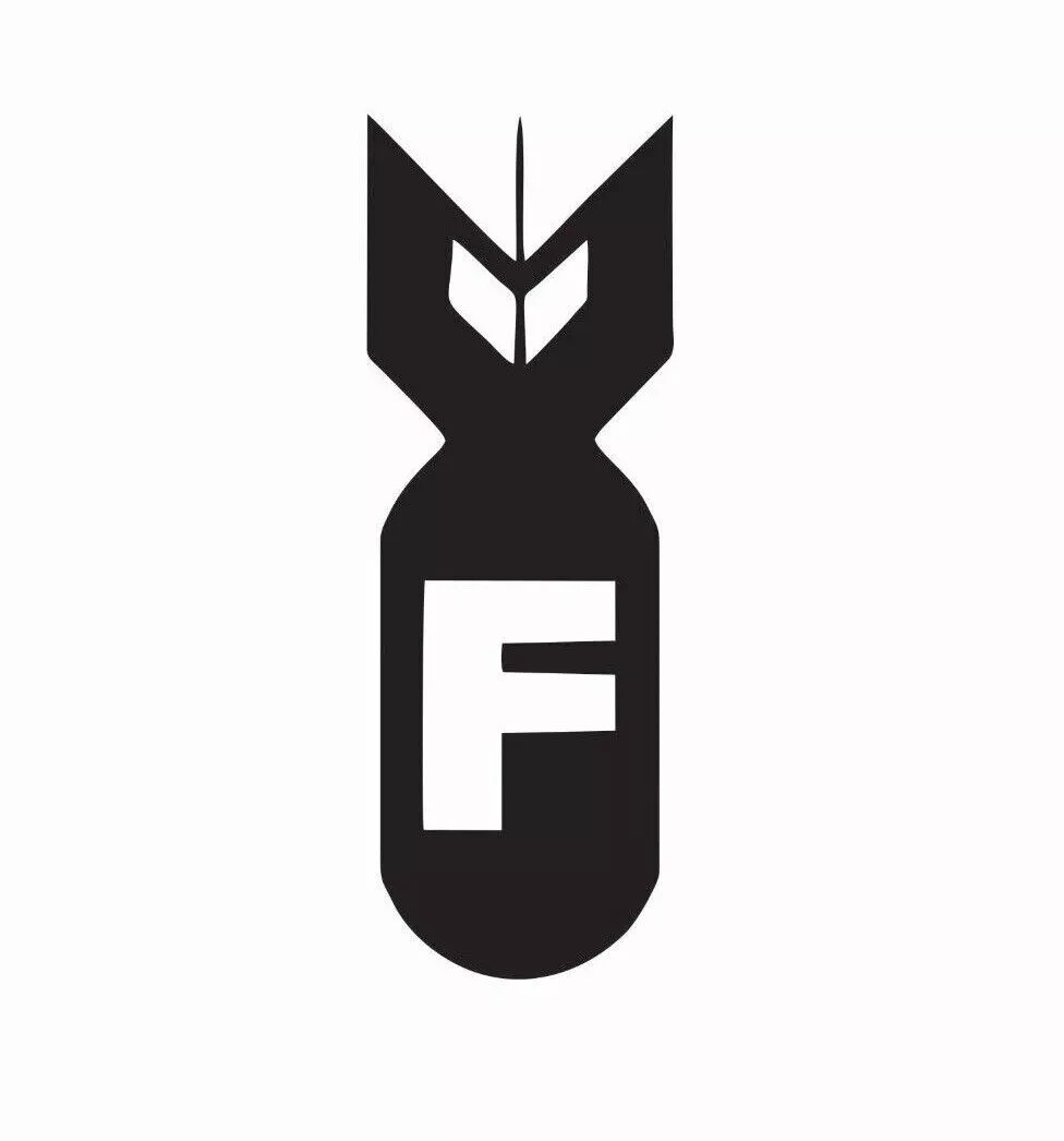 F-Bomb Vinyl Die Cut Car Decal Sticker – FREE SHIPPING