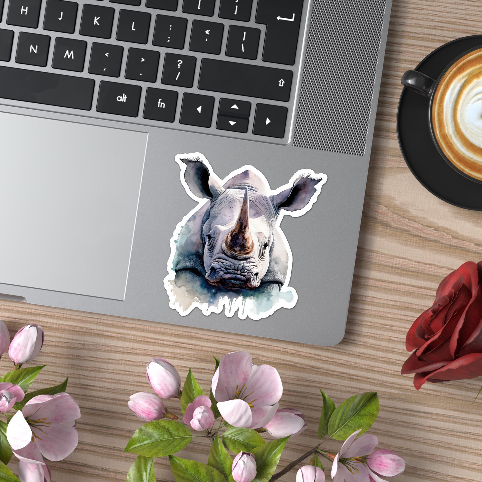 Rhinocerous Rhino – Vinyl Decal Sticker – Car Window Laptop – ebn9937