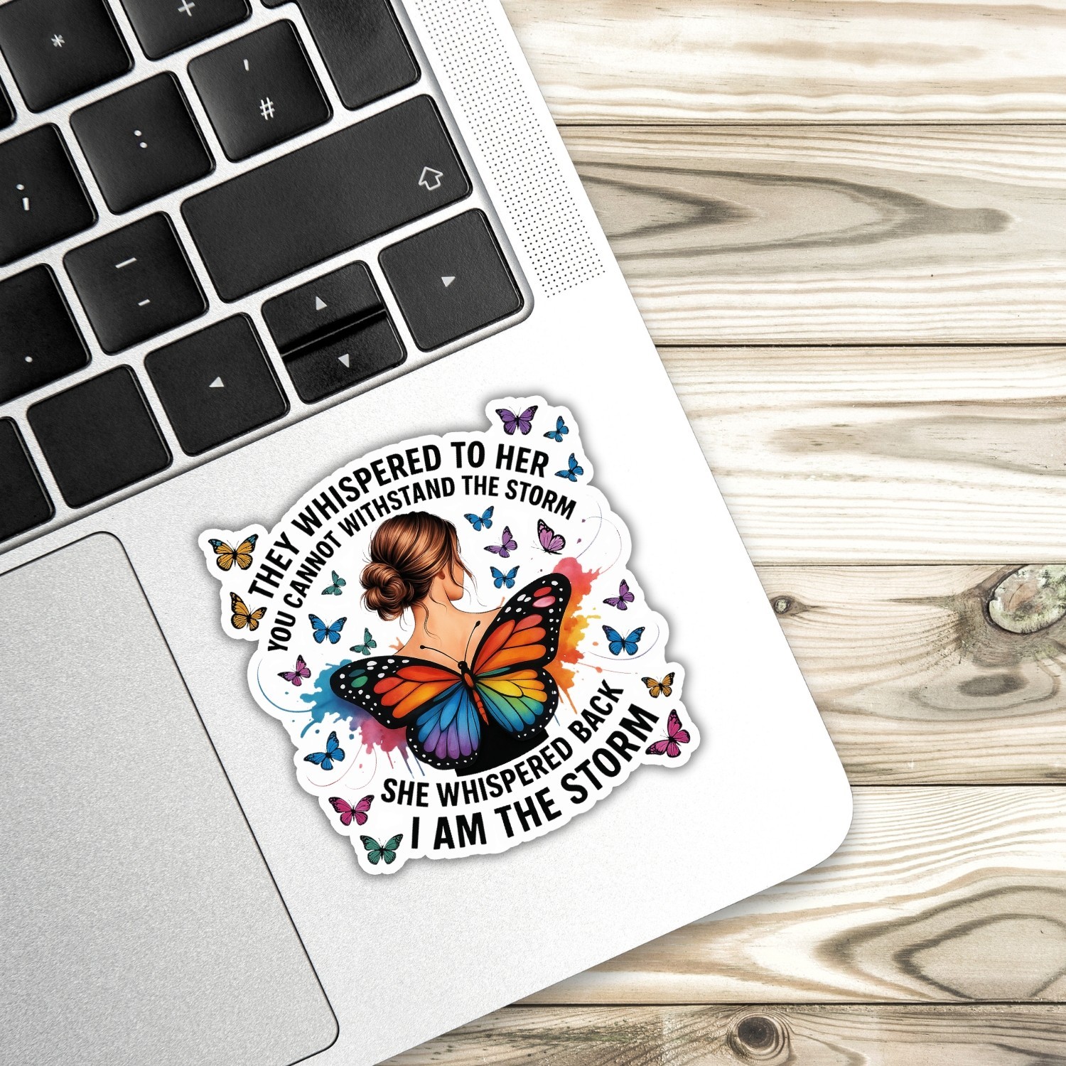 4pcs I Am the Storm Stickers – Inspirational Vinyl Decals for Women’s Gift
