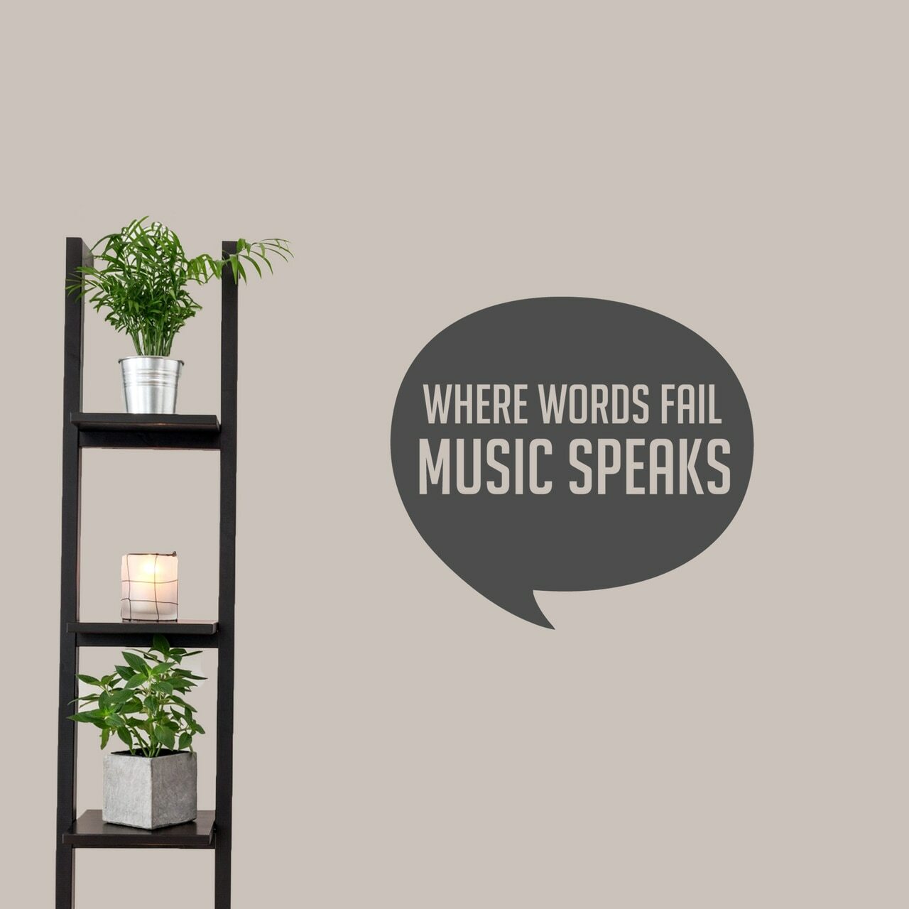 Where Words Fail Music Speaks Wall Decal – Music, Instruments, Classroom, Decor