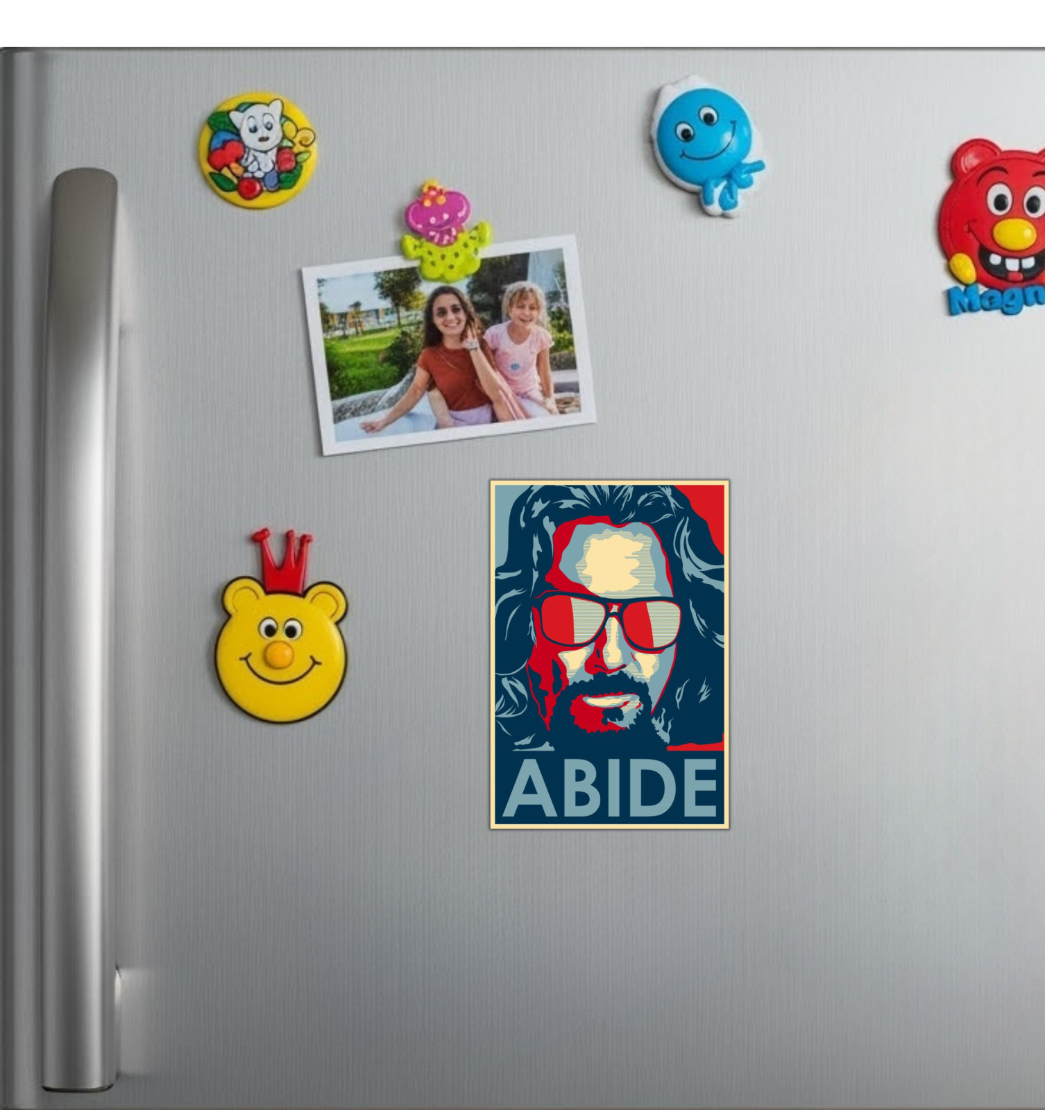 Big Lebowski The Dude Abides Fridge Magnet or Laptop Sticker
