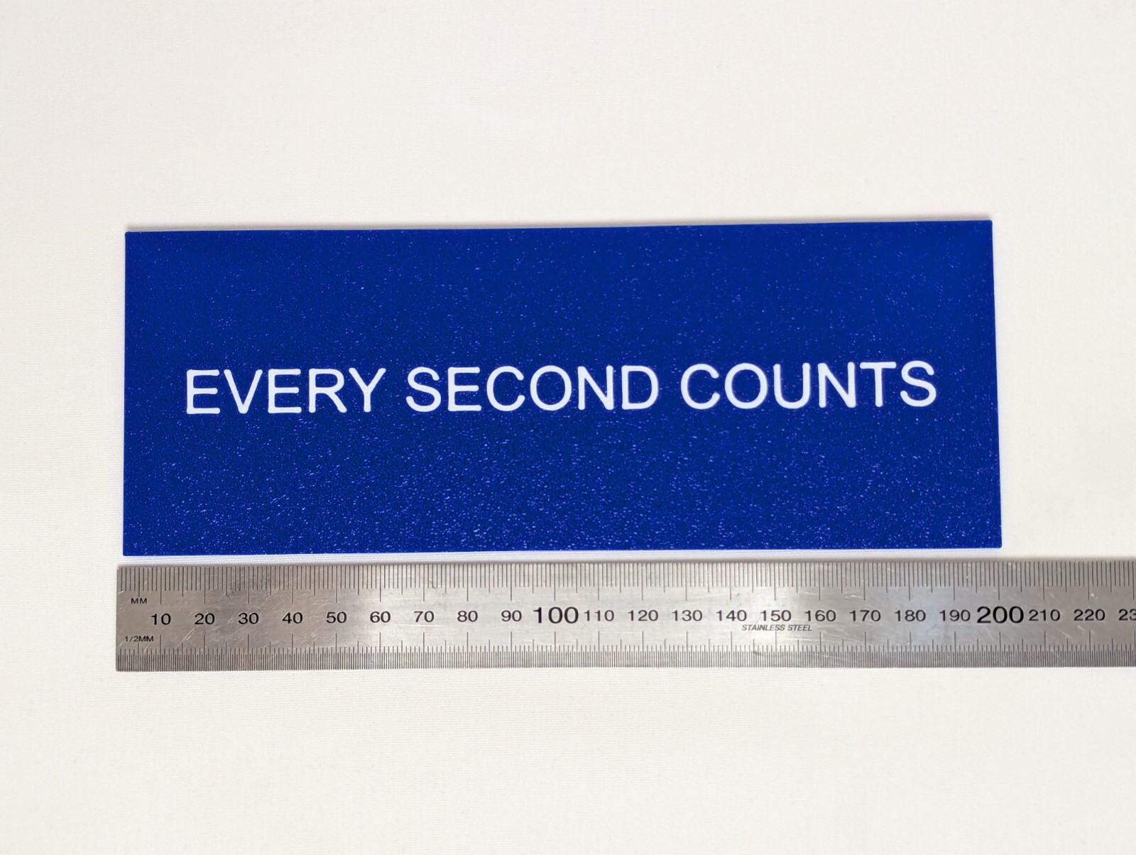 "EVERY SECOND COUNTS" DARK BLUE Sign Display The Bear Inspired TV Show Kitchen