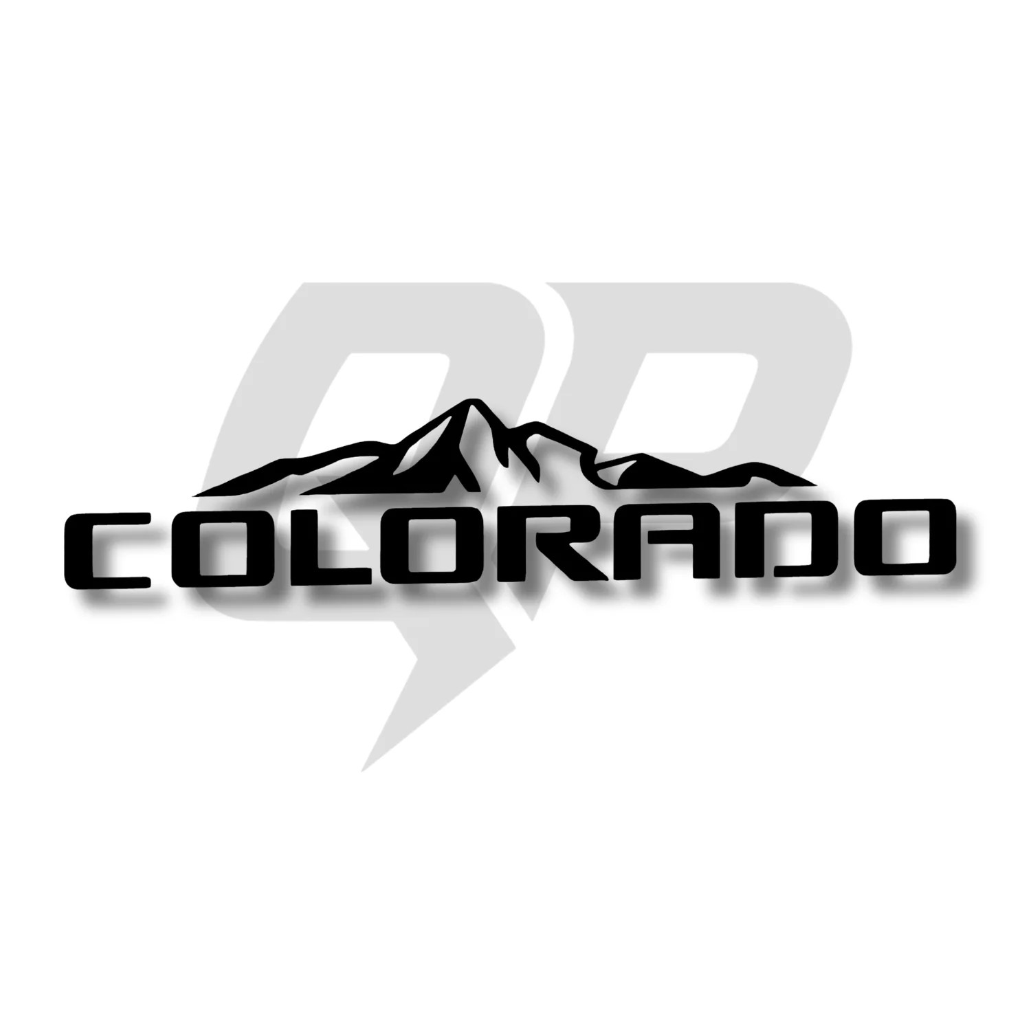 Compatible With Chevy Colorado Mountains Offroad Logo Decal | Premium Vinyl Embl