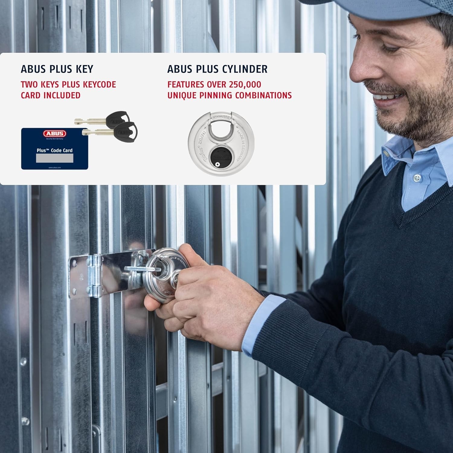 20/70 Heavy Duty Diskus Storage Padlock with 2 Keys for Storage, Outdoor, Commer