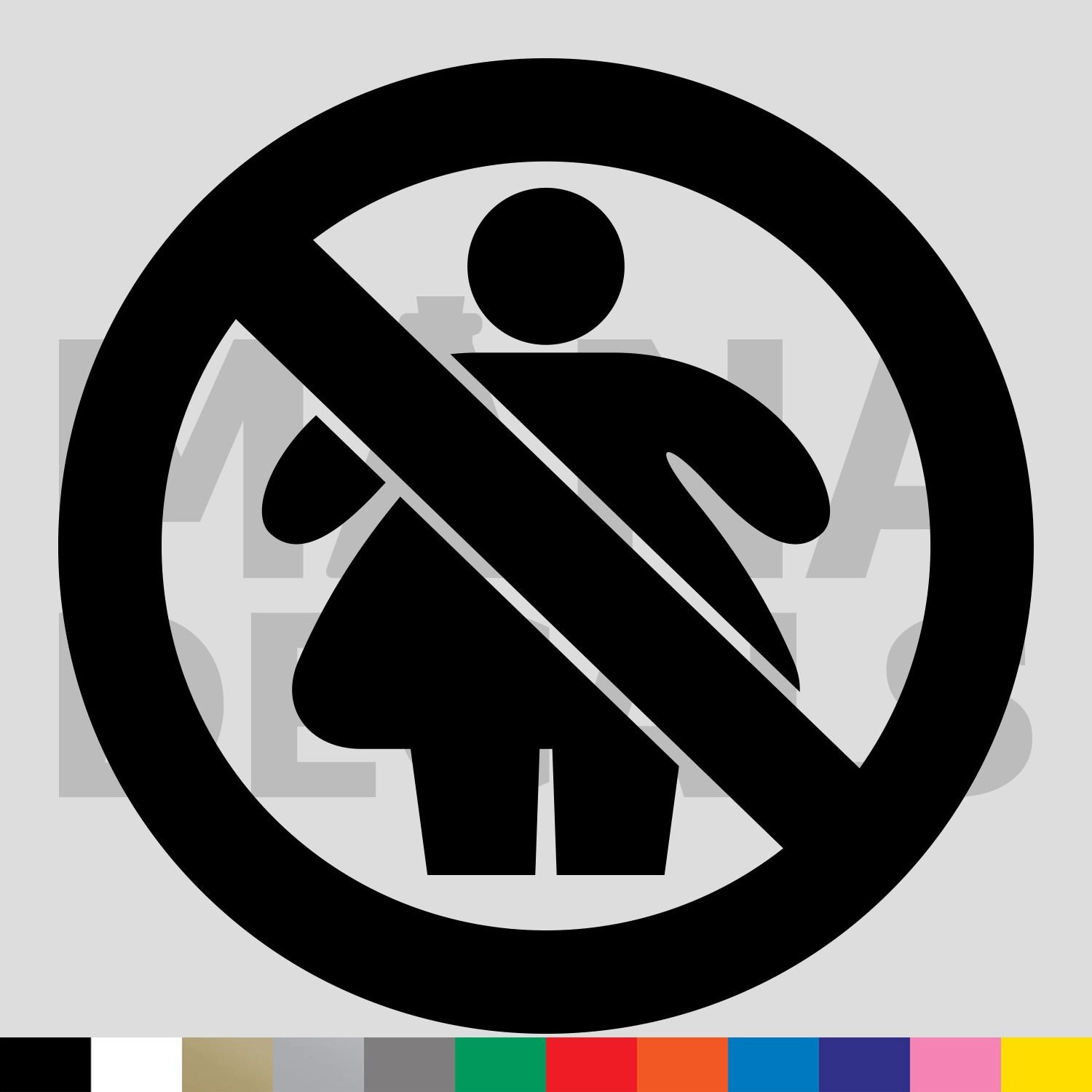NO Fat Chicks Vinyl Die Cut Decal Sticker – Heavy Women Joke Funny