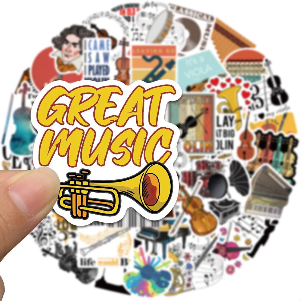 150pcs MUSIC INSTRUMENT Stickers,ORCHESTRA Flute Bassoon Reed Piano Violin147237