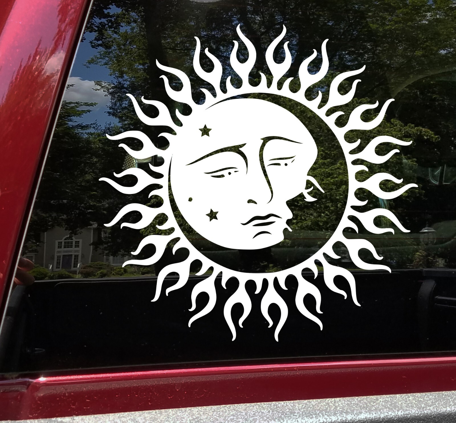 Sun and Moon Vinyl Decal | Yin Yang Solar Lunar Astrology | Die Cut Sticker