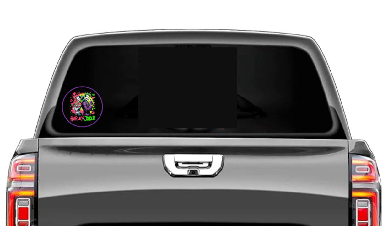 DC Joker & Harley (Animated) 4" Vinyl Decal Handmade Cooler Laptop Truck Car 26