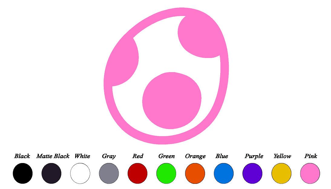 YOSHI Egg LOGO Vinyl Decal Sticker Emblem Side Car Truck Window 4" 6" 8"