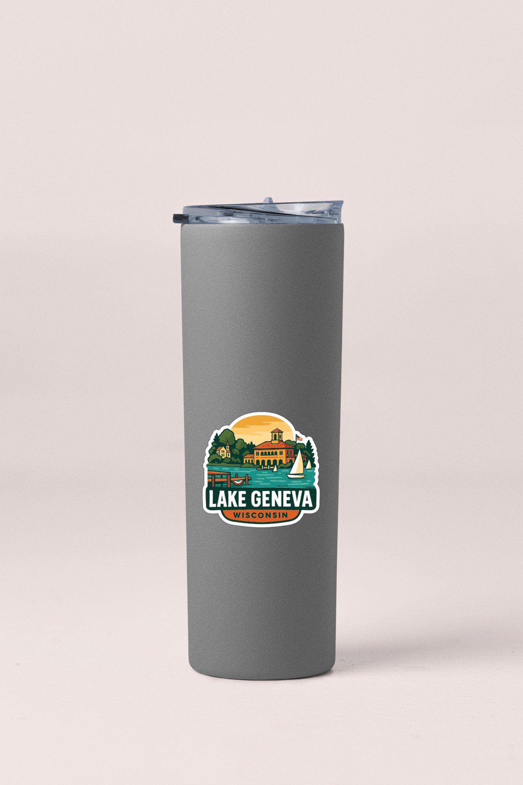 Lake Geneva Sticker Decal Vinyl Die-Cut City Skyline Landmark Design