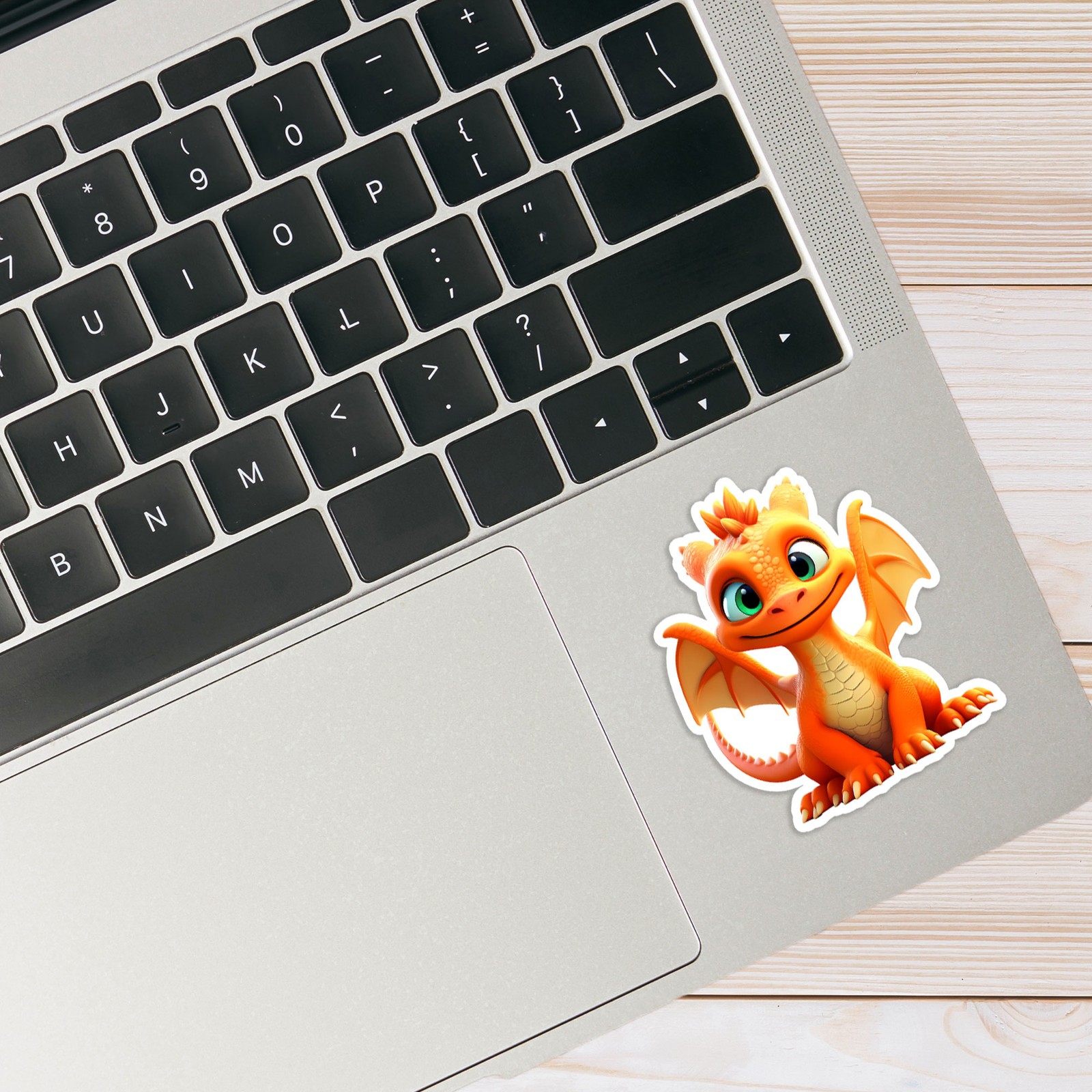 Cartoon Orange Dragon – Vinyl Decal Sticker – Car Window Laptop – #1525
