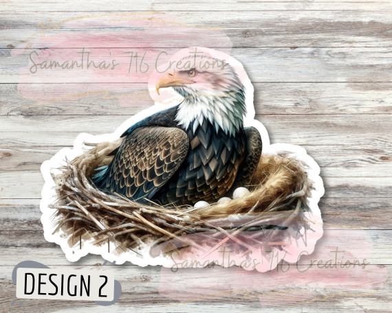 American Bald Eagle Vinyl Stickers 3" For Laptops, Indoor, Water Resistant