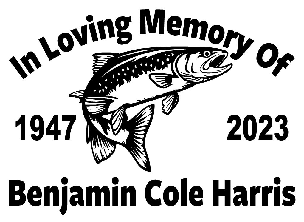 In Loving Memory – Fisherman Trout Sticker Decal Fishing Memorial Personalized