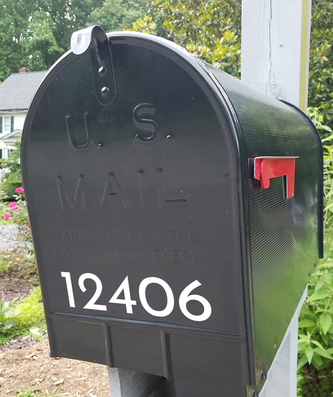 Modern Mid Century Mailbox Numbers Vinyl Sticker Decal Retro Josefin Sans