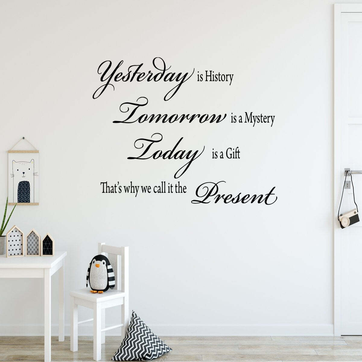 Yesterday is History, Tomorrow is a Mystery Vinyl Wall Decal VWAQ – Version 1