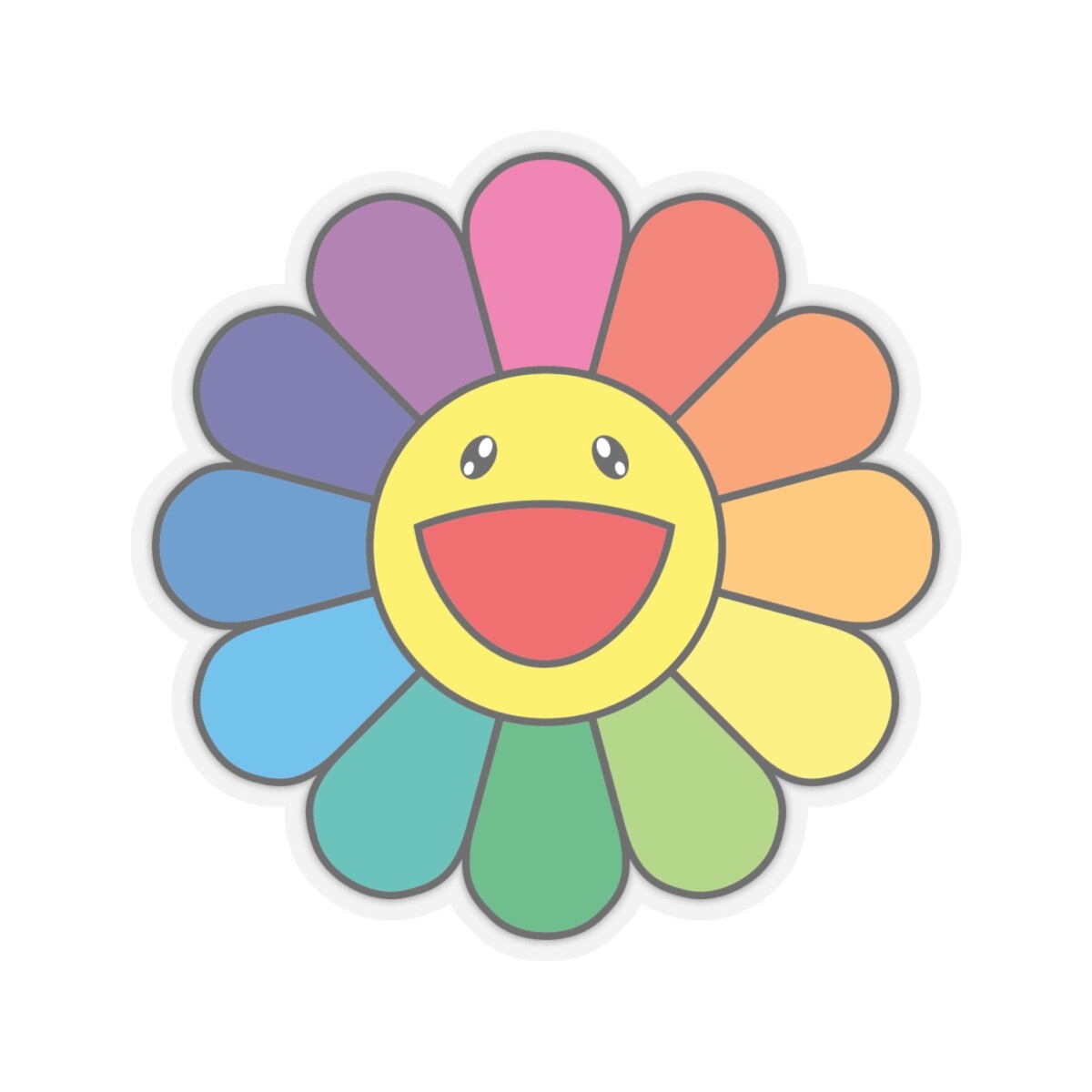 Streetwear Flower Takashi Fashion Hype Murakami Japan Sticker Vinyl Decal