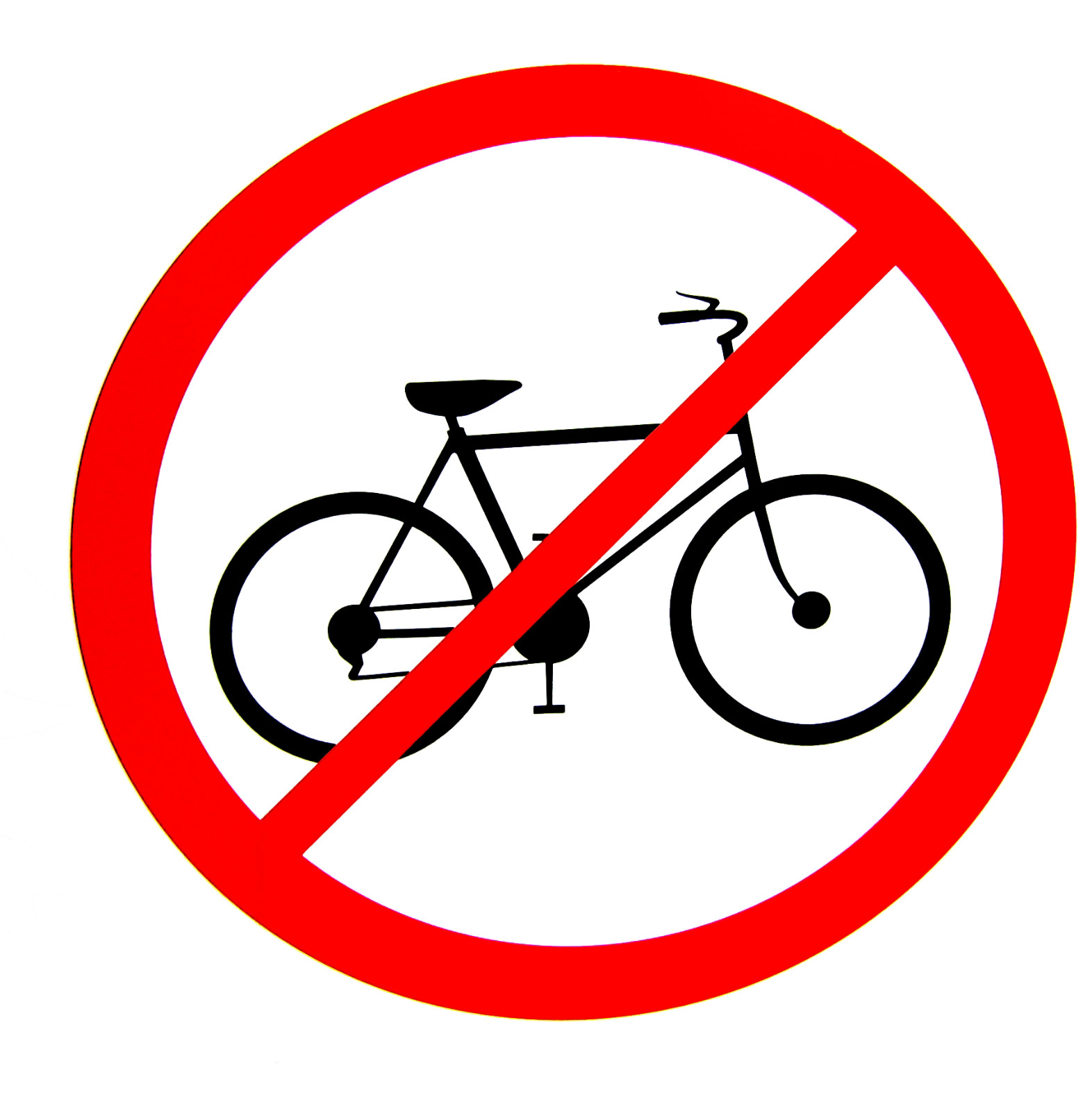 No Bicycle sticker weatherproof bumper vinyl decal
