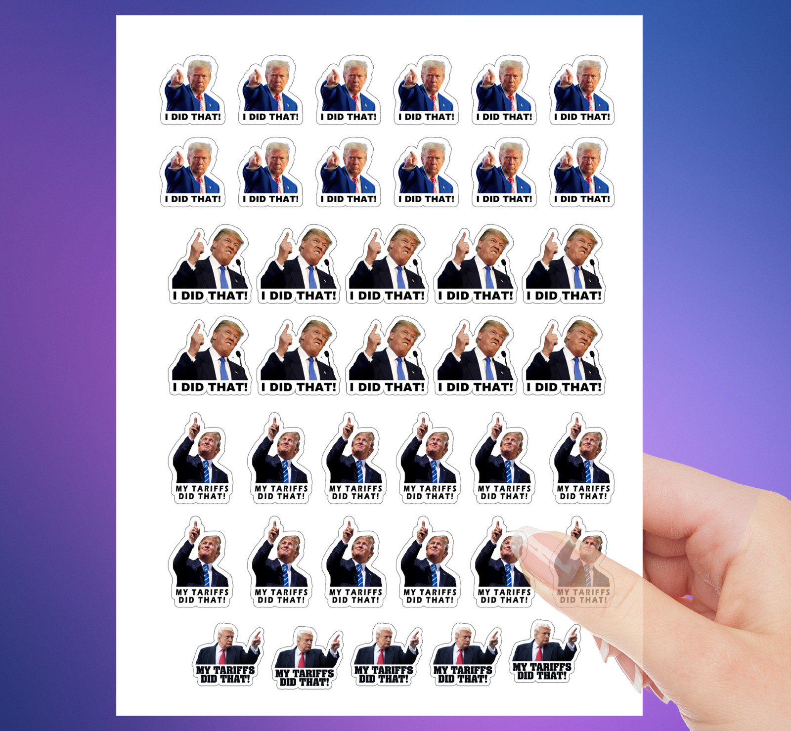New 39 PCs "I did that" Trump Sticker Pack – Trump Meme Decals – 1 Inches Each