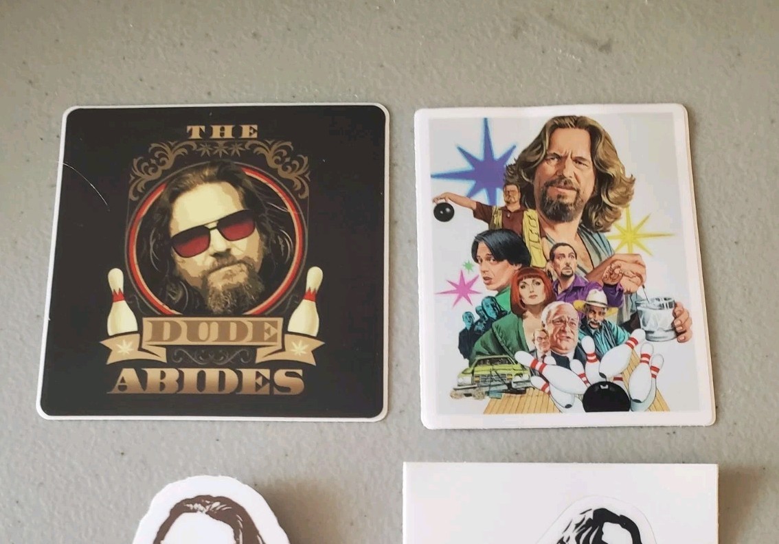 Big Lebowski The Dude STICKERS (4) VARIETY PACK **WORLDWIDE 🌐 SHIPPING**