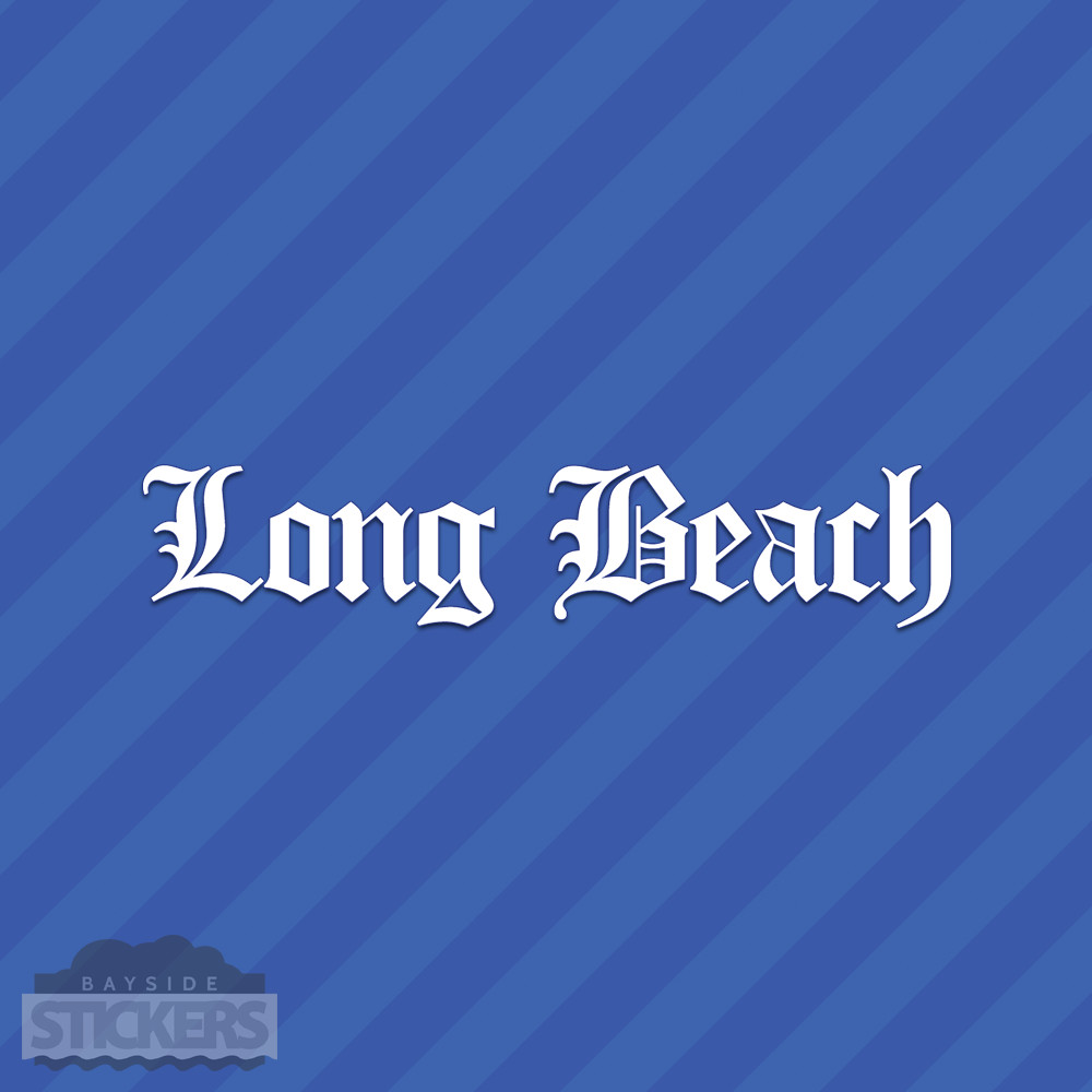 Long Beach California Old English Vinyl Decal Sticker