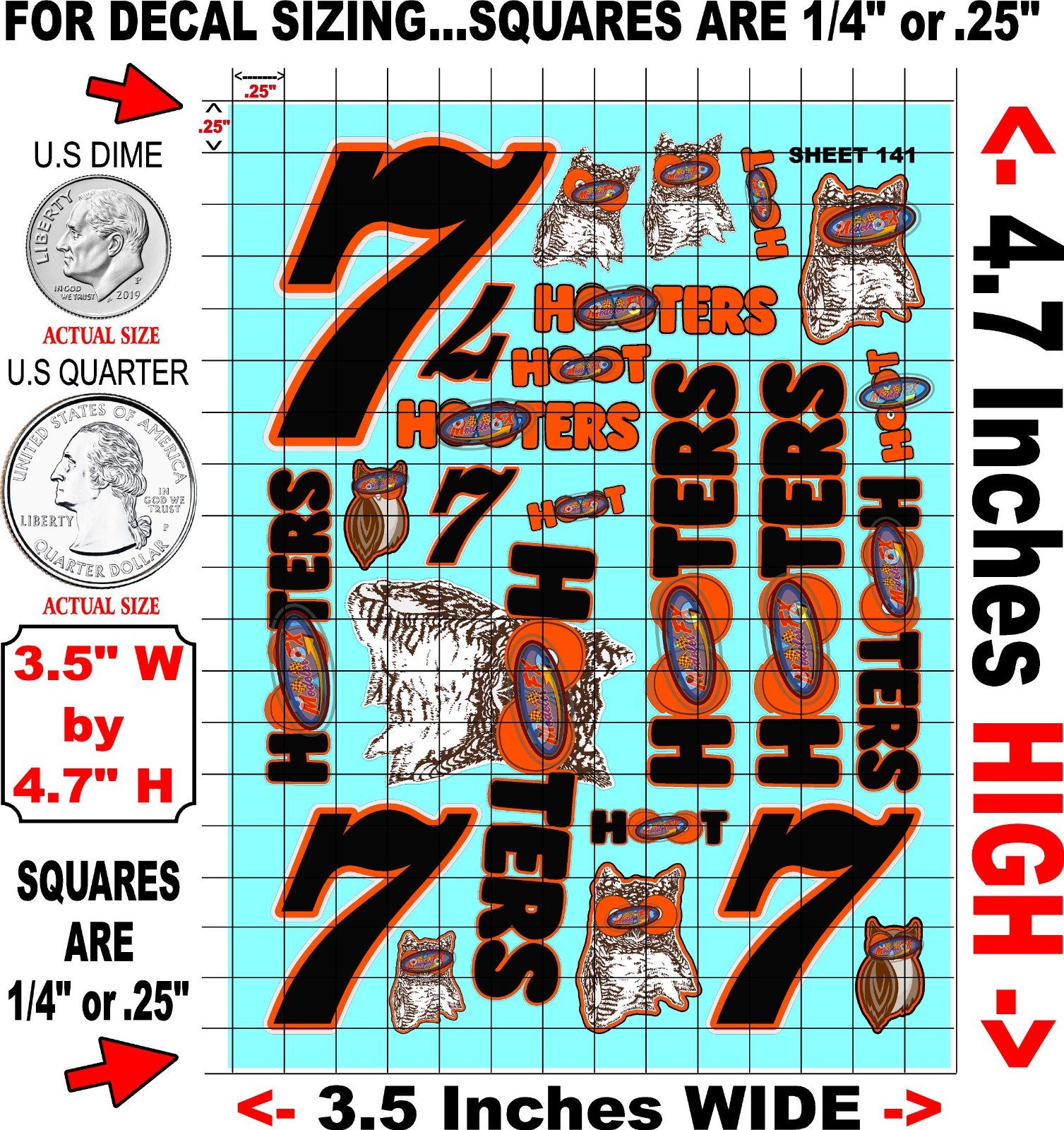 White Vinyl Sticker Sheet 141 -R/C MODEL Decal fits 1/24-1/16 Scale DIE-CUT SLOT