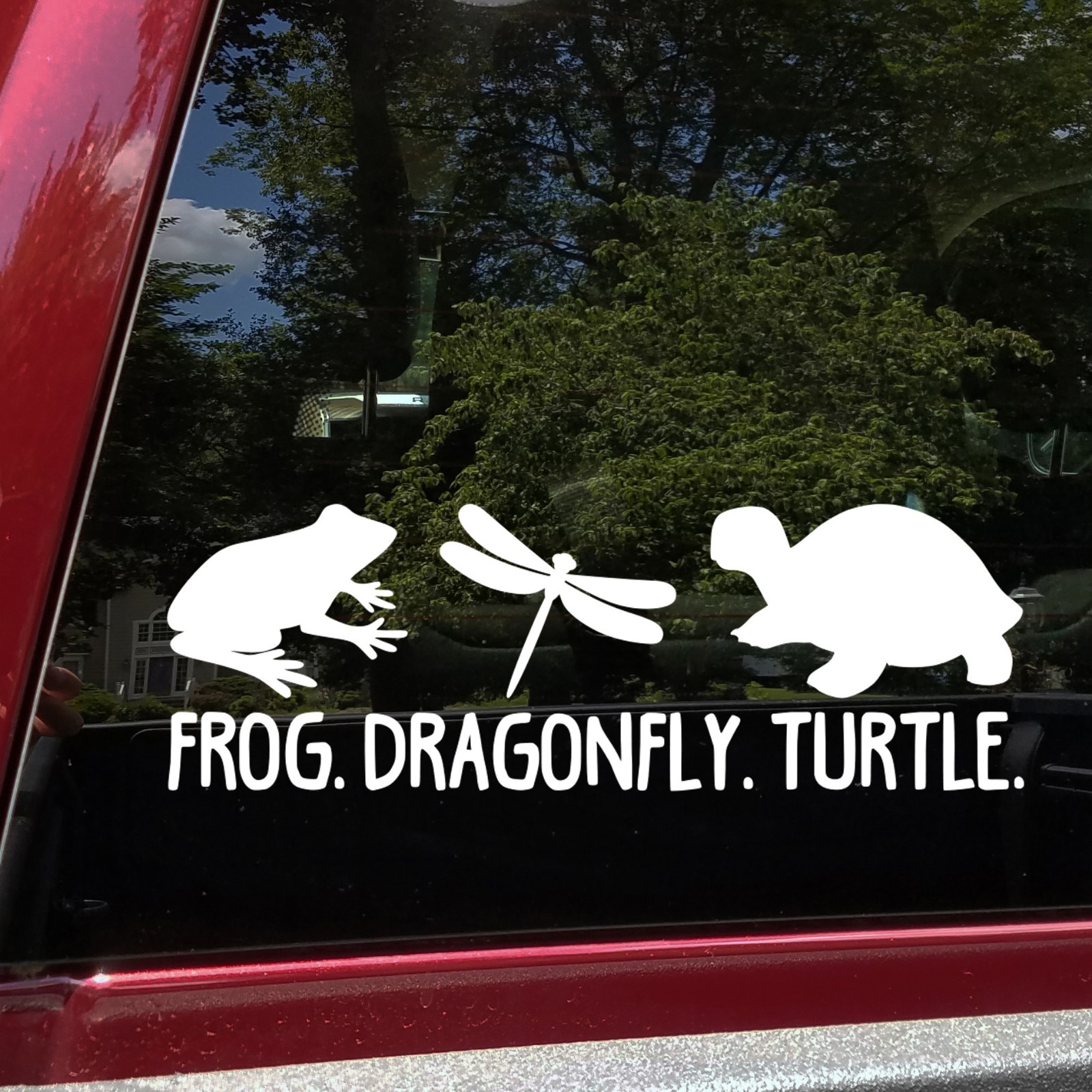 FDT Frog Dragonfly Turtle Vinyl Sticker Decal Nature Wildlife Silhouette for Car