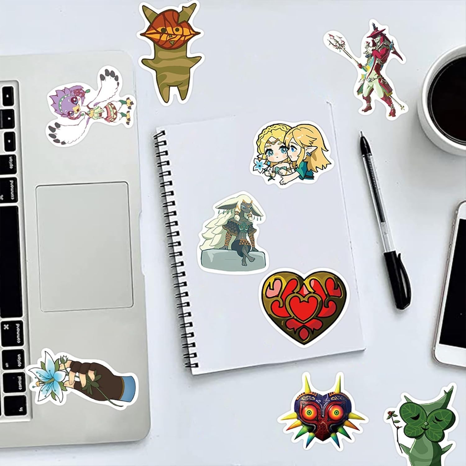 Collectible 50pcs Zelda Vinyl Decals for Personalizing Laptops, Guitars & Bikes