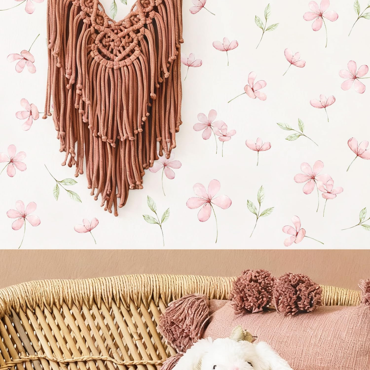 Watercolor Flower Wall Decals Peel and Stick 70 PCS Floral Wall Stickers | Flowe