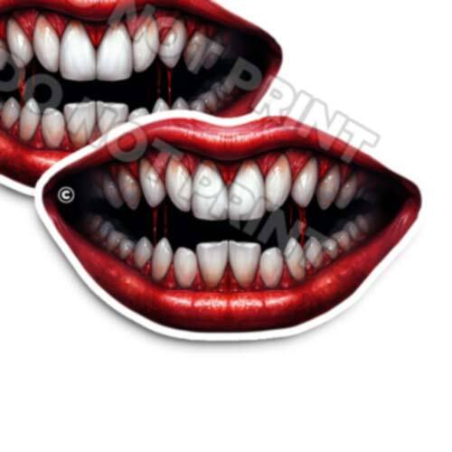 Bloodied Lips – Sexy mouth Stickers Decals Die Cut Creepy – MOUTH Only 33413