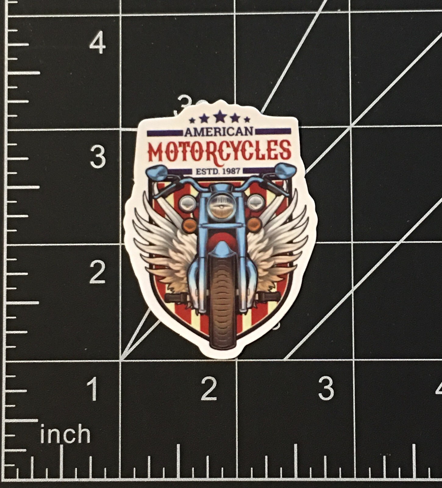American Motorcycles – Vinyl Sticker Motorcycle with Wings Low Rider Waterproof