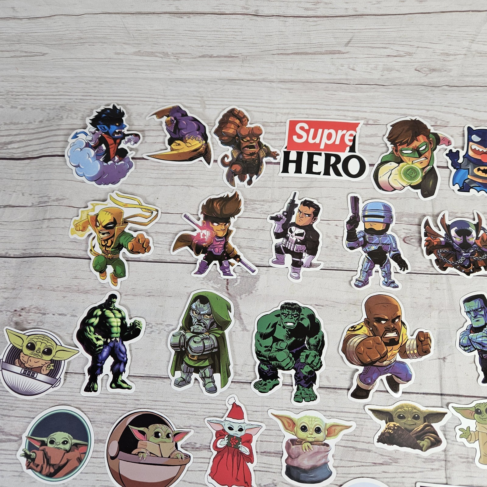 Random Sticker Bomb Lot Of 55 Stickers Marvel DC Comics Star Wars Die Cut