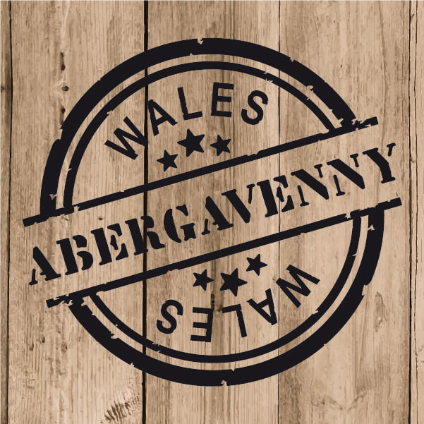 Abergavenny Sticker Vinyl 10 cm / 4" Decal Stamp Abergavenny Wales Car Laptop