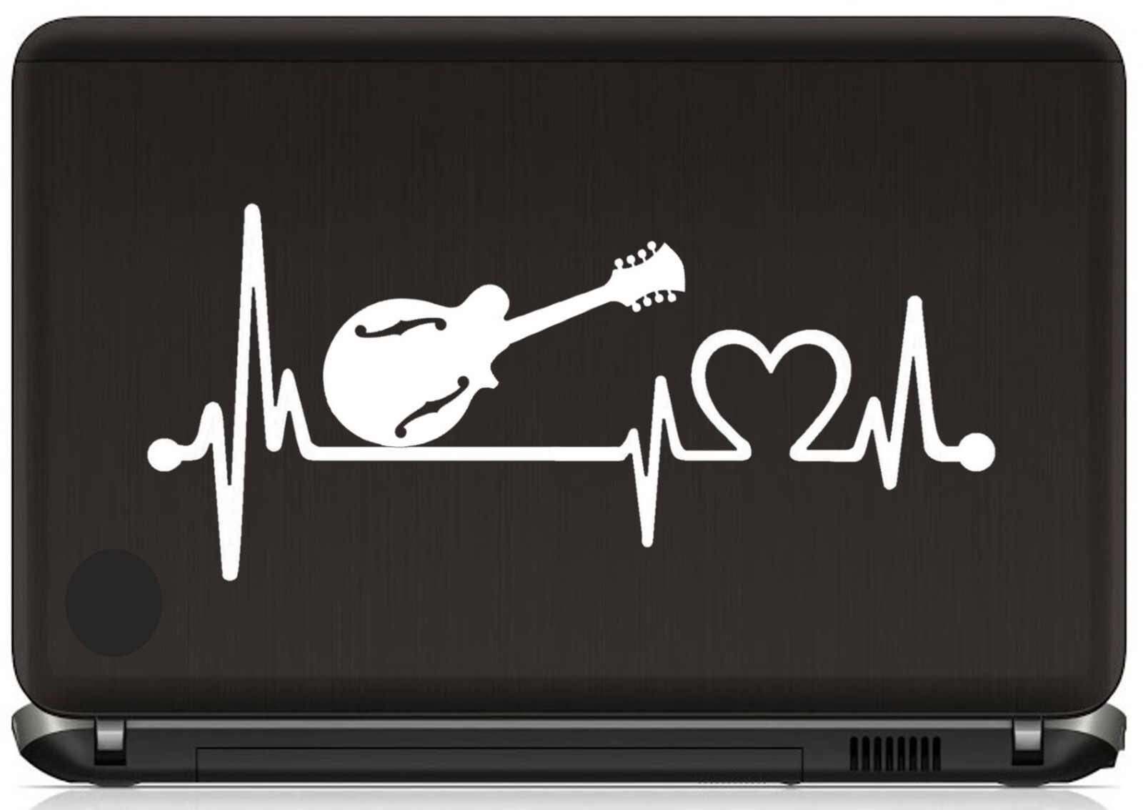 Mandolin Decal Heartbeat Lifeline Sticker Bluegrass Music Mandolin Decal BG2097