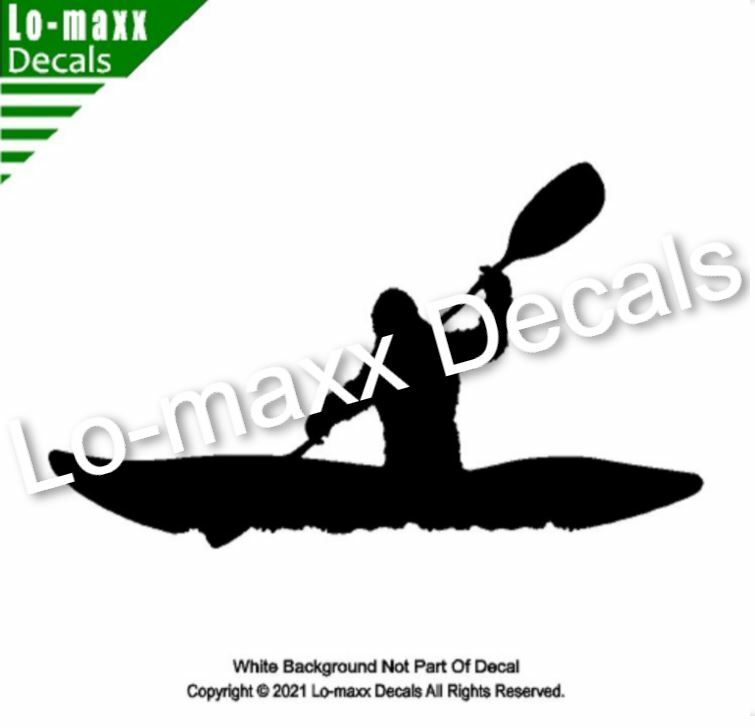 Bigfoot Whitewater Kayaker River Boating Original Design Die Cut Vinyl Decal