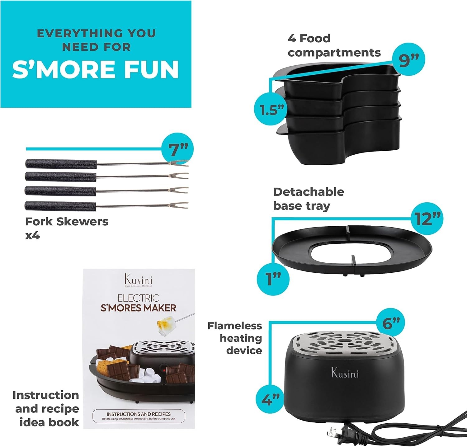 Tabletop Indoor Flameless Electric Marshmallow Roaster