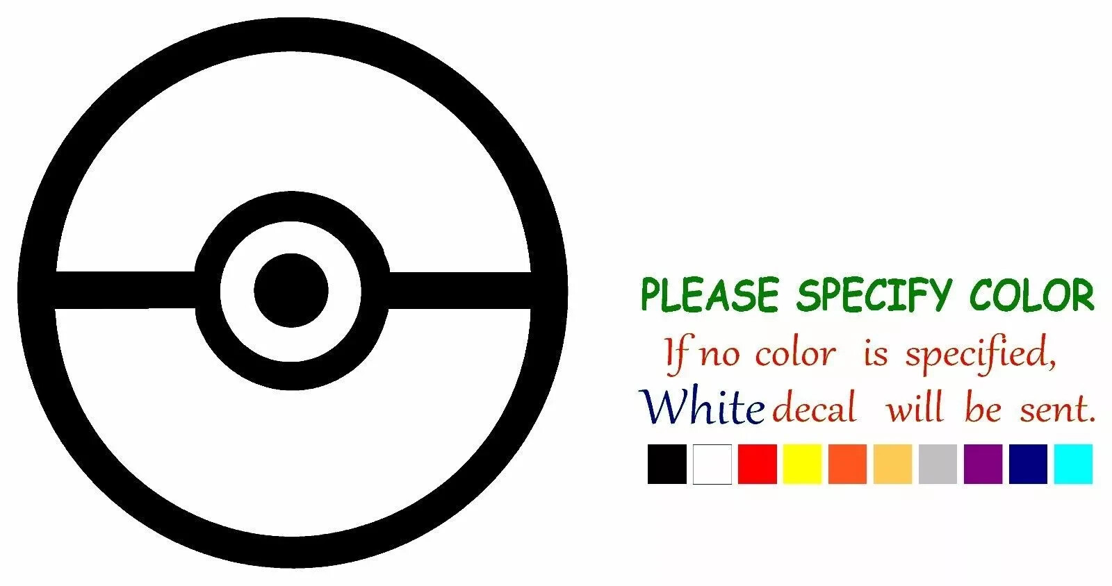Pokemon Pokeball Logo Vinyl Decal Sticker Car Truck Window Bumper Various sizes
