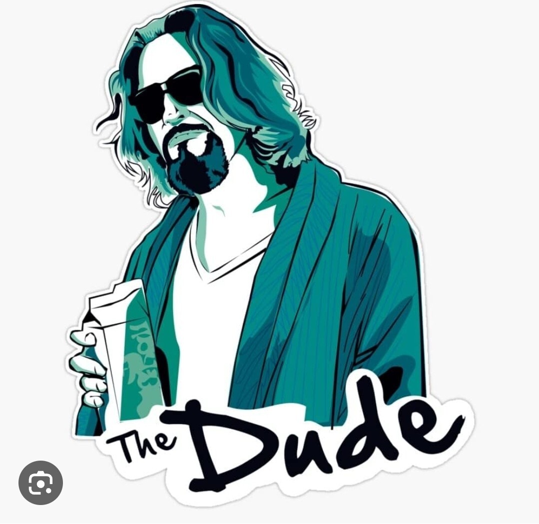 Big Lebowski The Dude STICKERS (8) DUDE ABIDES