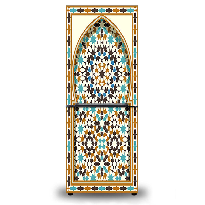 Muslim Refrige Stickers Self Adhesive Waterproof Wall Wardrobe Door Decor Mural