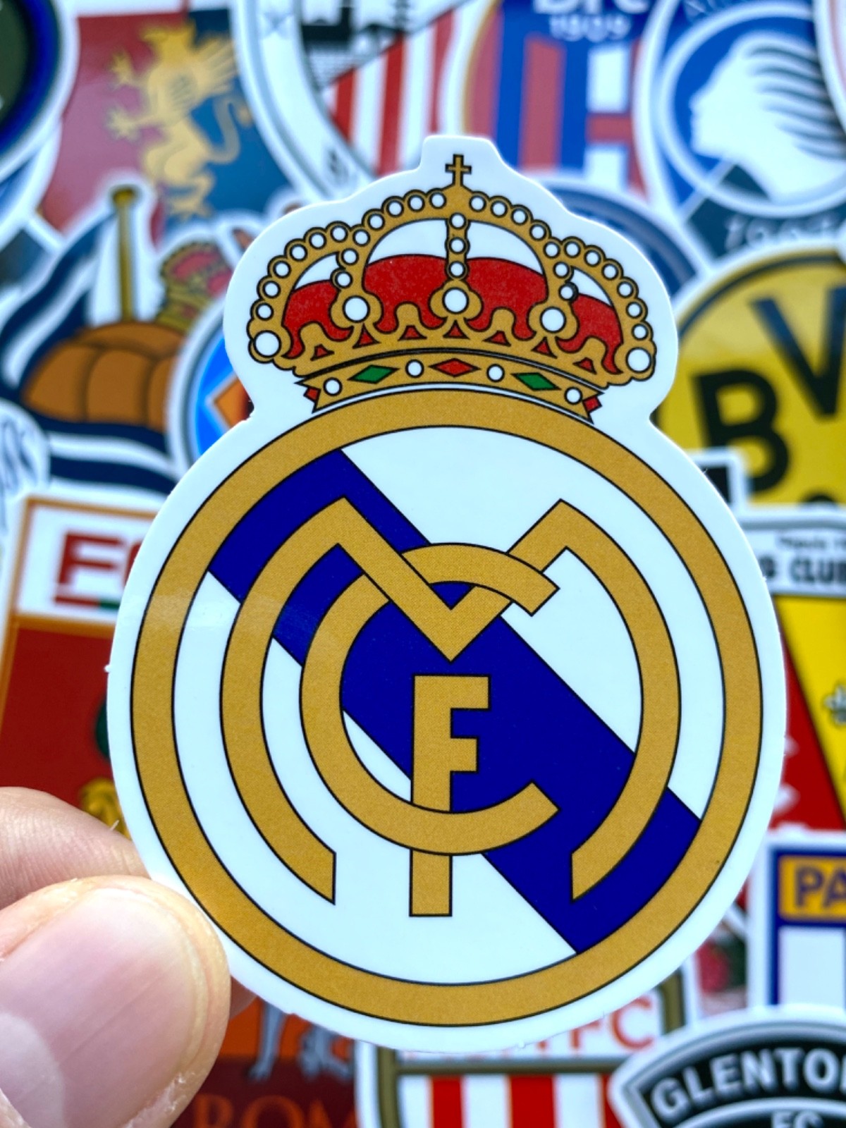 Football Soccer Clubs Logo Stickers, Champions League Water Bottle Laptop Decals