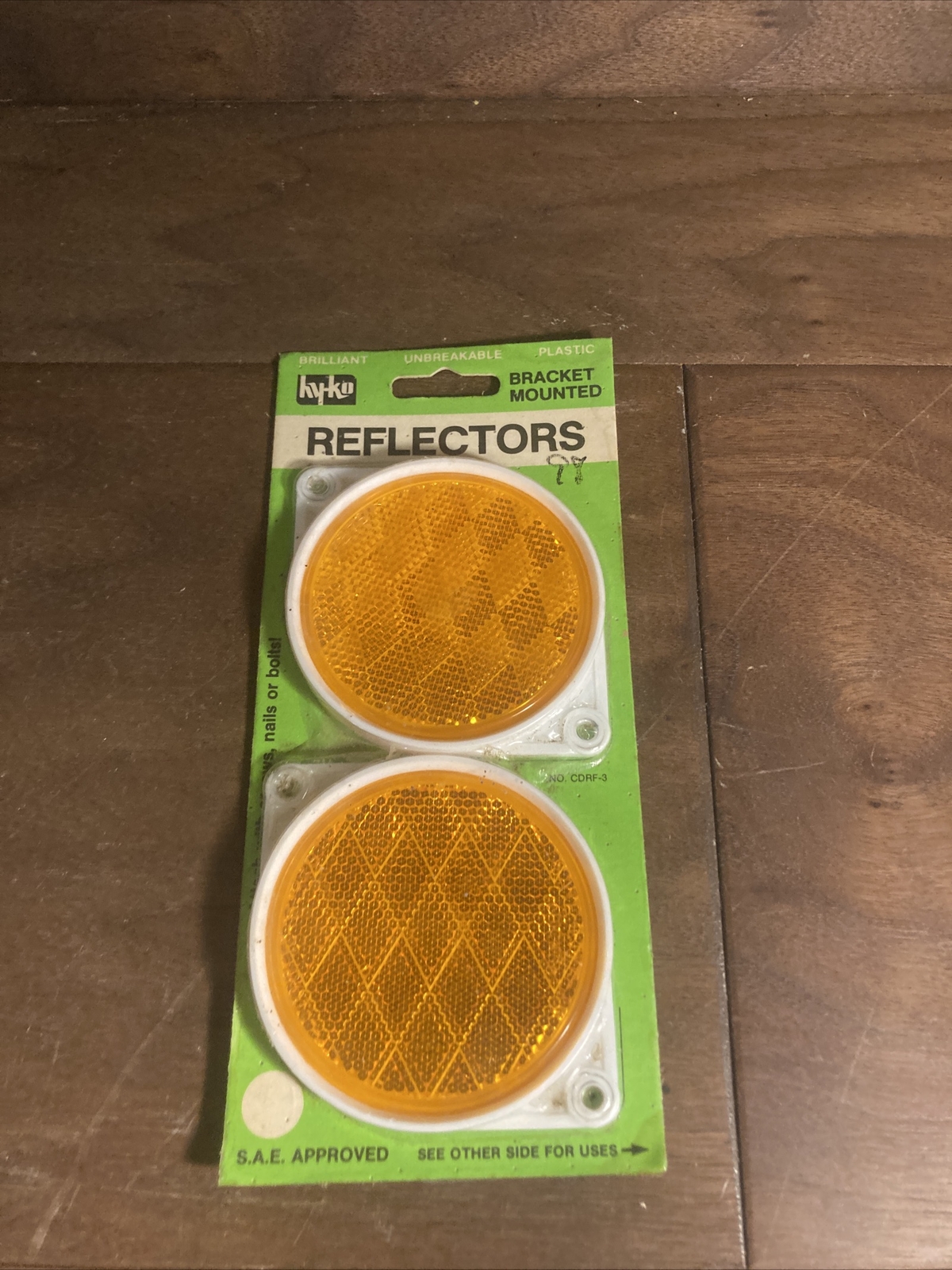 Hy-Ko Products CDRF-3 Nail On Reflector 3 1/4 Diameter Orange , 2 Piece NOS