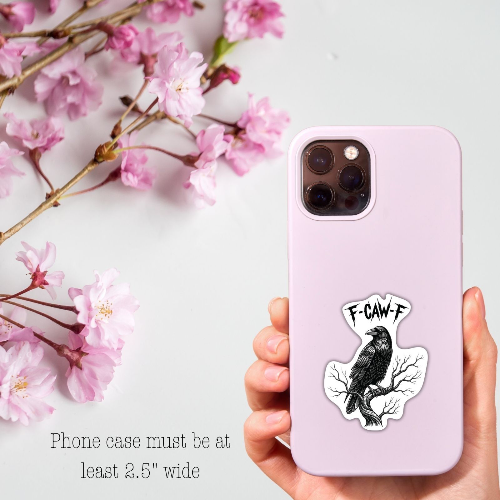 Grumpy Crow Sticker 2.5” – Funny F-Caw-F Vinyl Decal, Water Resistant