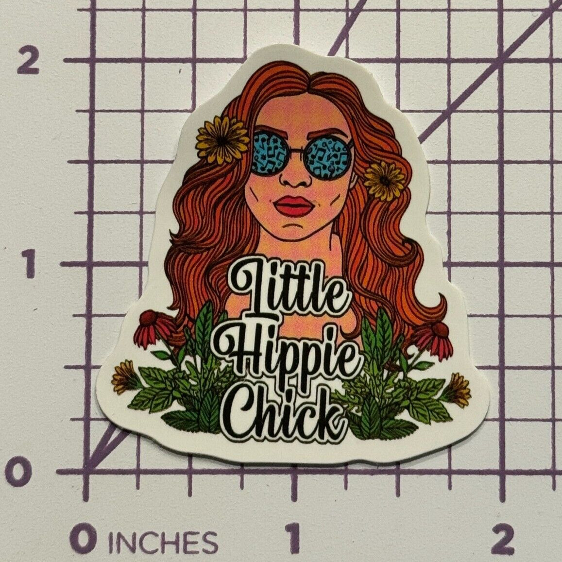 Little Hippie Chick Sunglasses – Vinyl Decal Sticker Bomb Peace Love Flowers