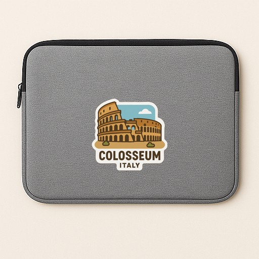 Colosseum Italy Iron On Heat Transfer Vinyl HTV Die-Cut Symbolic Landmark Design