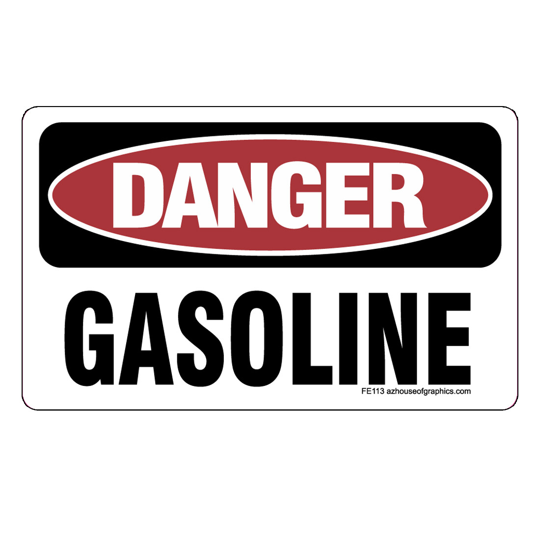 DANGER GASOLINE Sticker – OSHA Safety vinyl decal sign warning Caution FE113
