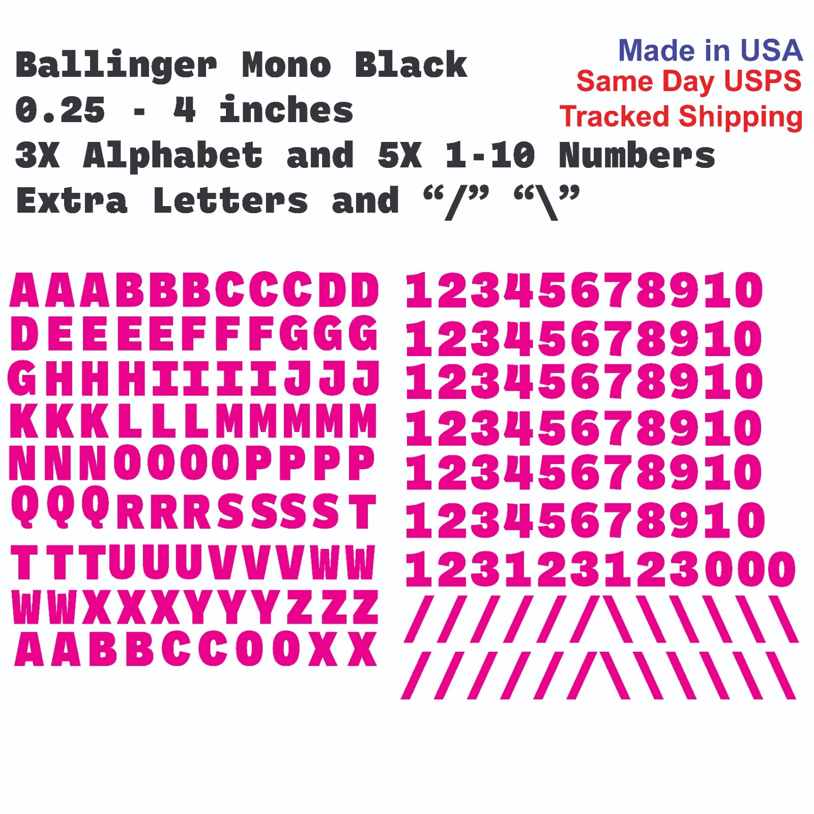 3XAlphabet A-Z & 1-10 Vinyl Decal Numbers – Mailbox, Shop, Wall, Address, Locker